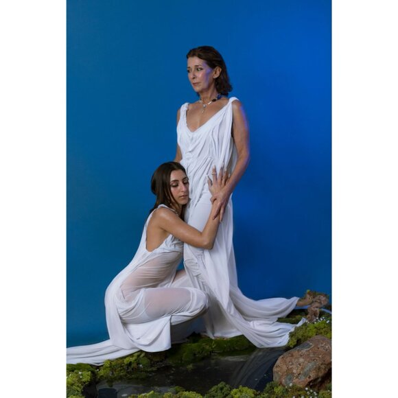 Di Petsa For Fwrd Gown in White X-Small New Womens Wetlook Bridal Maxi Dress - Picture 13 of 17